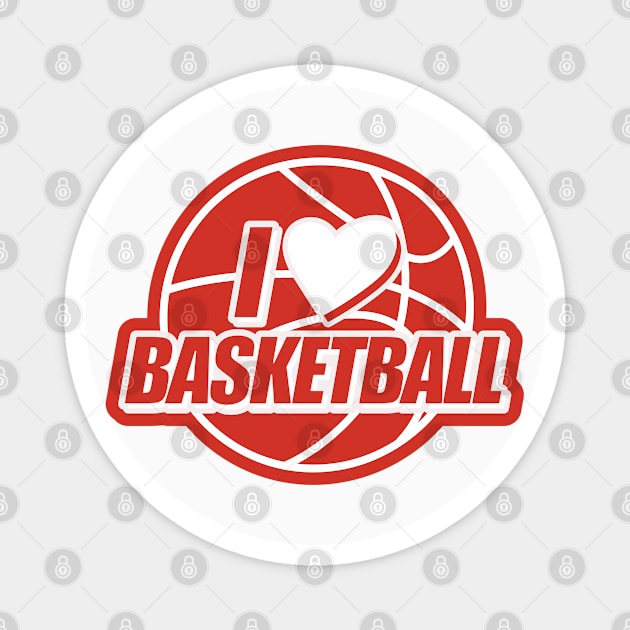 I Heart Basketball Magnet by Hayden Mango Collective 